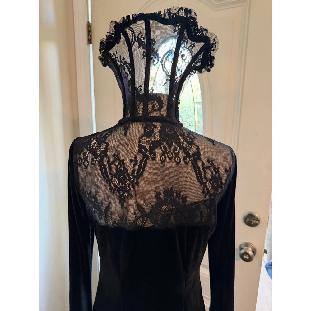 Killstar dawn maxi lace black dress - Picture 4 of 8